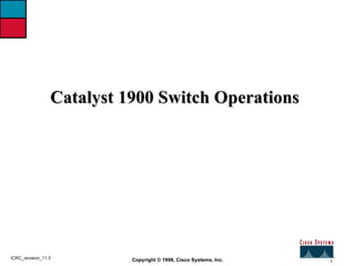 Catalyst 1900 Switch Operations 