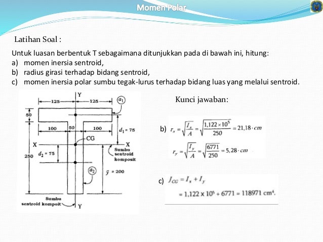 Contoh Soal Titik Berat Dan Momen Inersia - Dapatkan Contoh