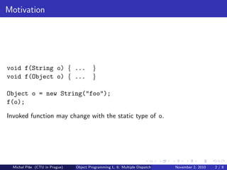 Multiple Dispatch | PPT