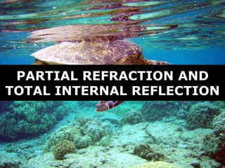 PARTIAL REFRACTION AND
TOTAL INTERNAL REFLECTION
 