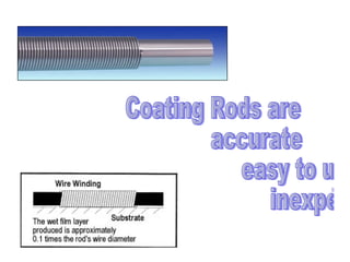 Coating Rods are accurate easy to use inexpensive 
