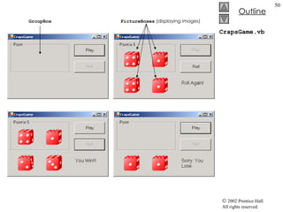 CrapsGame.vb GroupBox PictureBoxes  (displaying images) 