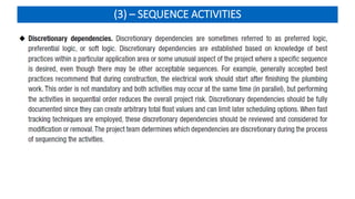 (3) – SEQUENCE ACTIVITIES
 