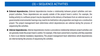 (3) – SEQUENCE ACTIVITIES
 
