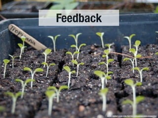 Feedback




           HTTP://WWW.FLICKR.COM/PHOTOS/LEEKSANDBOUNDS/845804752/
 