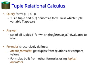 Relational Calculus Data Base Managment Systems | PPT