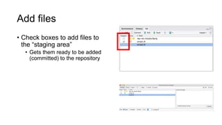 Staging area vs. repository
 