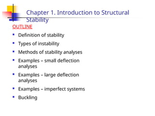 Instability Examples 06-Stability-Stability-vs-Buckling., Insatability and unbalanced | PPTX