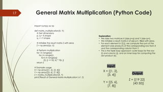 Strassen's Matrix Multiplication divide and conquere algorithm | PPT