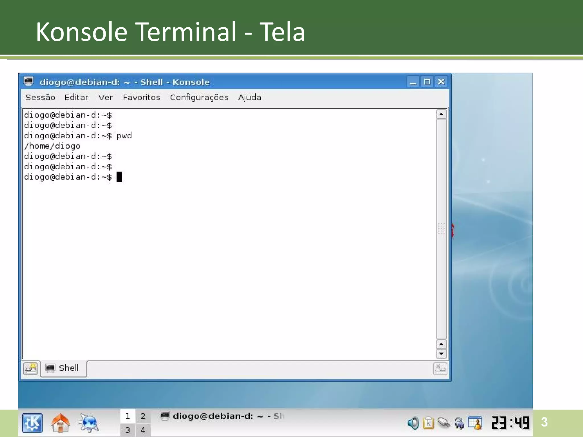 Konsole Terminal - Tela 