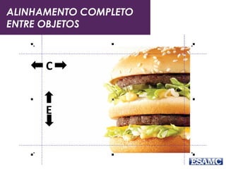 ALINHAMENTO COMPLETO
ENTRE OBJETOS
C
E
 