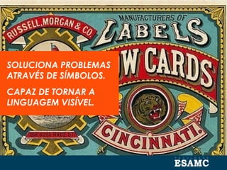 SOLUCIONA PROBLEMAS
ATRAVÉS DE SÍMBOLOS.
CAPAZ DE TORNAR A
LINGUAGEM VISÍVEL.
 