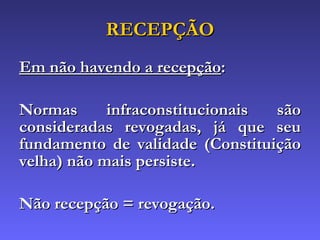 Unidade V - Direito Constitucional Intertemporal