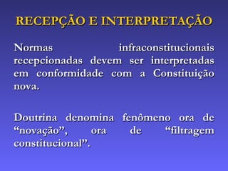 Unidade V - Direito Constitucional Intertemporal