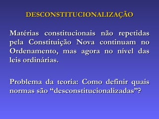 Unidade V - Direito Constitucional Intertemporal
