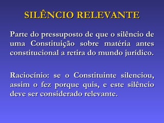 Unidade V - Direito Constitucional Intertemporal