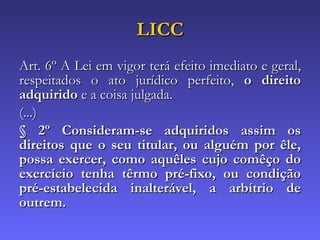 Unidade V - Direito Constitucional Intertemporal