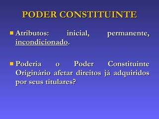 Unidade V - Direito Constitucional Intertemporal