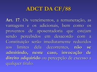 Unidade V - Direito Constitucional Intertemporal