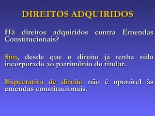 Unidade V - Direito Constitucional Intertemporal