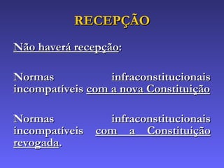 Unidade V - Direito Constitucional Intertemporal