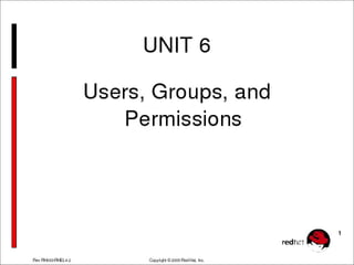 Managing USER GROUPS & PERMISSION