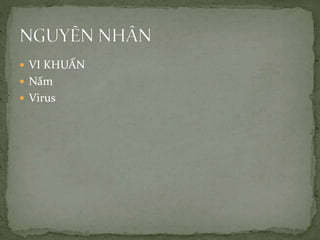  VI KHUẨN
 Nấm
 Virus
 