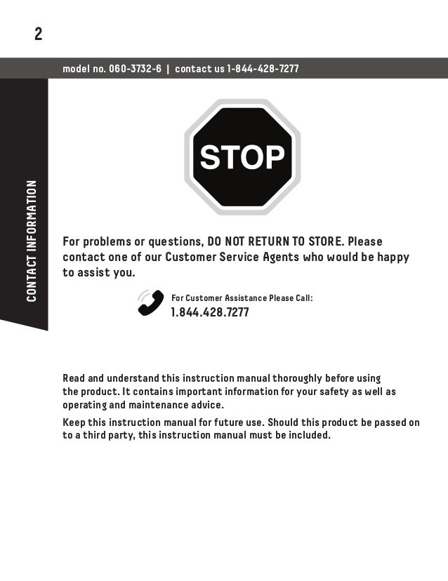 Certified Model 060 3732 6 Instruction Manual En
