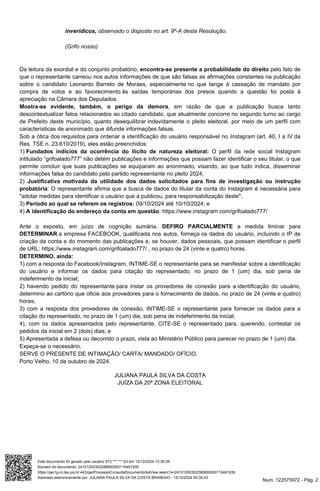 Num. 122575972 - Pág. 2
Assinado eletronicamente por: JULIANA PAULA SILVA DA COSTA BRANDAO - 12/10/2024 00:30:43
https://p...