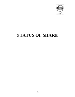 75
STATUS OF SHARE
 