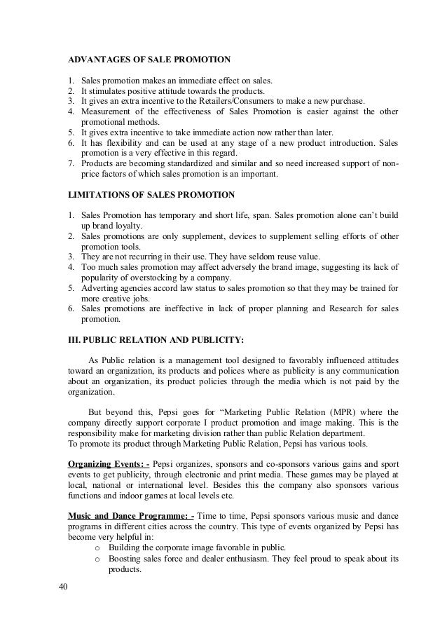 advantages of sales promotion advantages of sales promotion