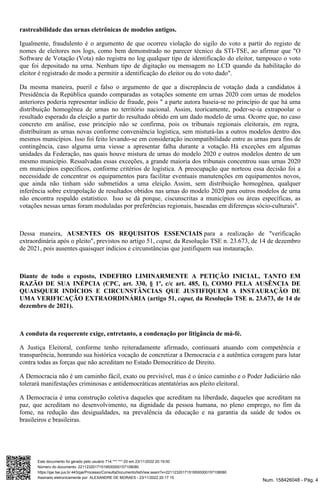 Num. 158426048 - Pág. 4 Assinado eletronicamente por: ALEXANDRE DE MORAES - 23/11/2022 20:17:15 https://pje.tse.jus.br:443...