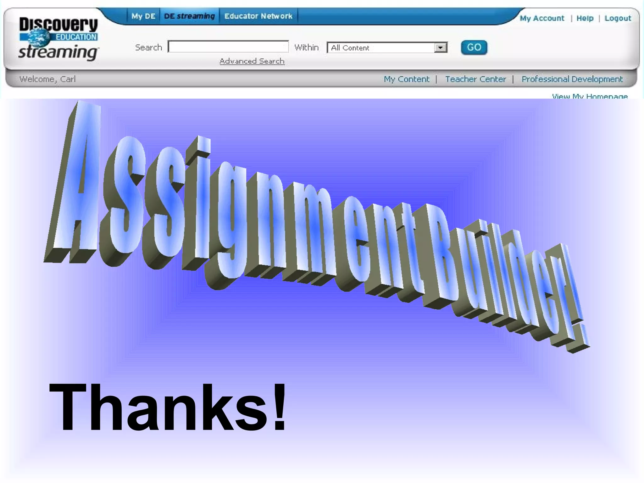 Assignment Builder! Thanks! 