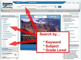 Search by… * Keyword * Subject * Grade Level 