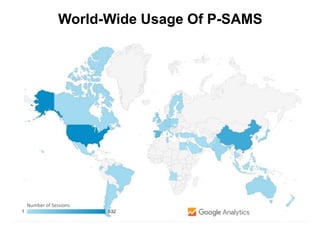 World-Wide Usage Of P-SAMS
Number of Sessions
 
