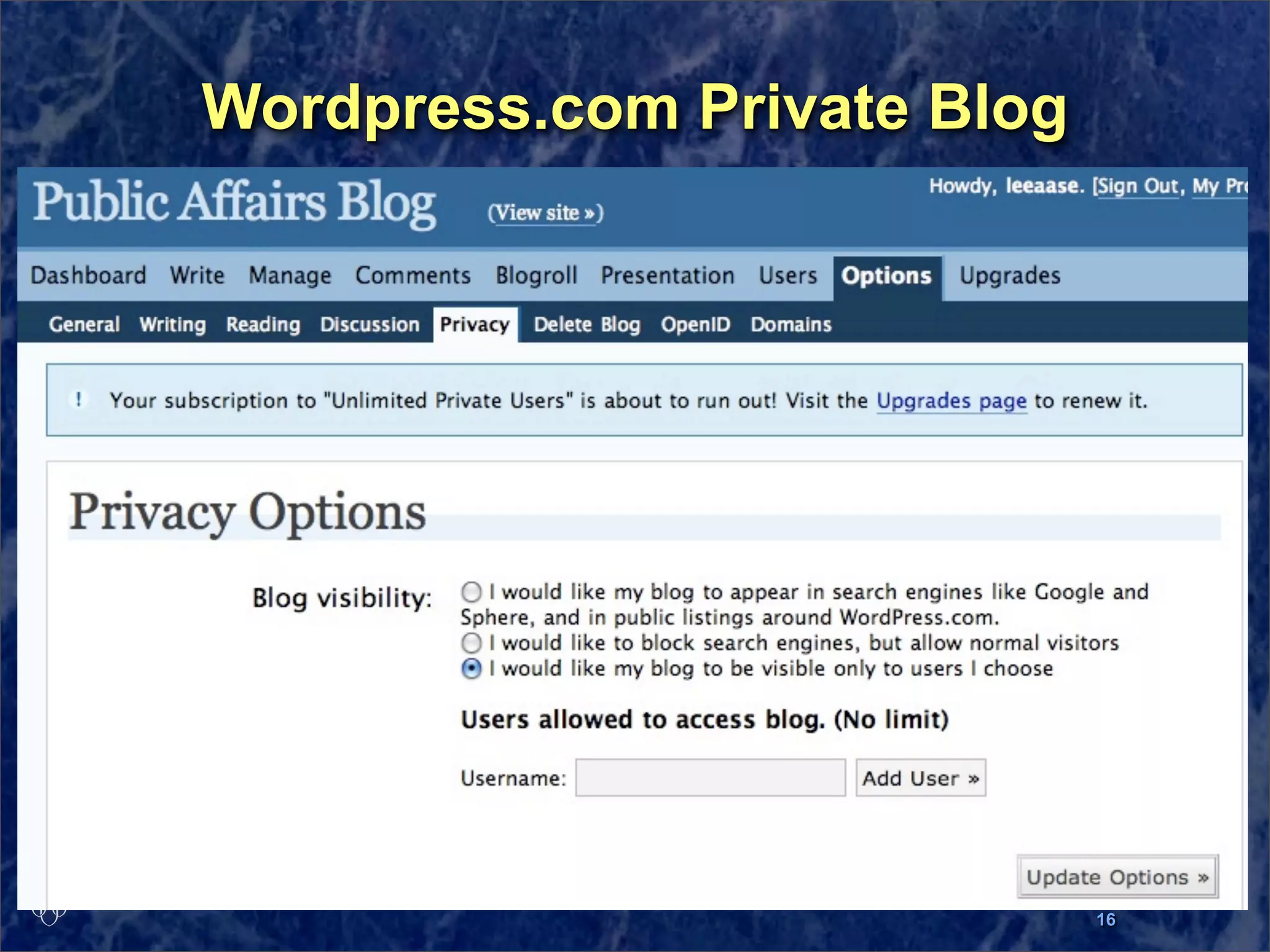 Presentation at Ragan Workshop