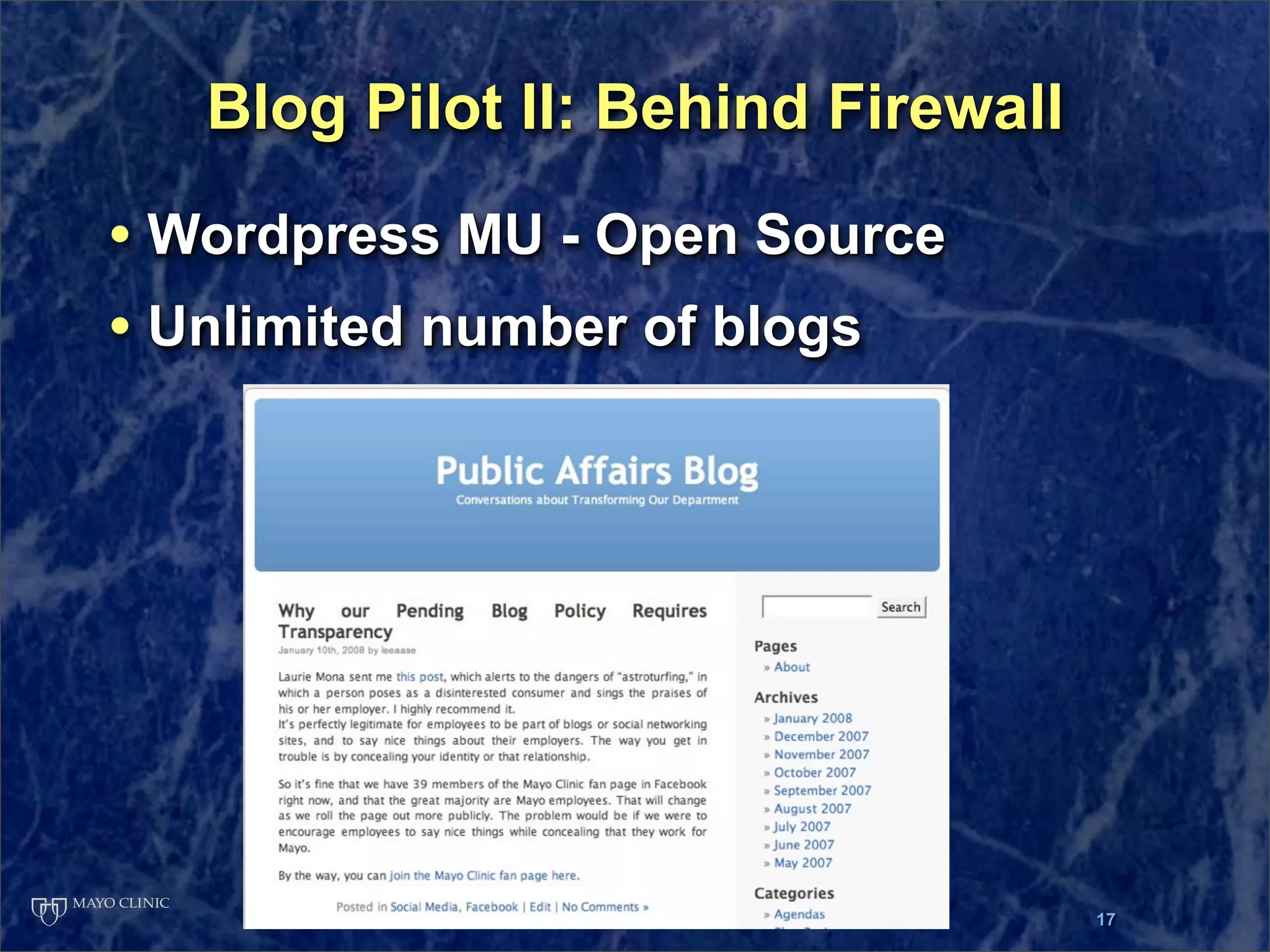 Presentation at Ragan Workshop