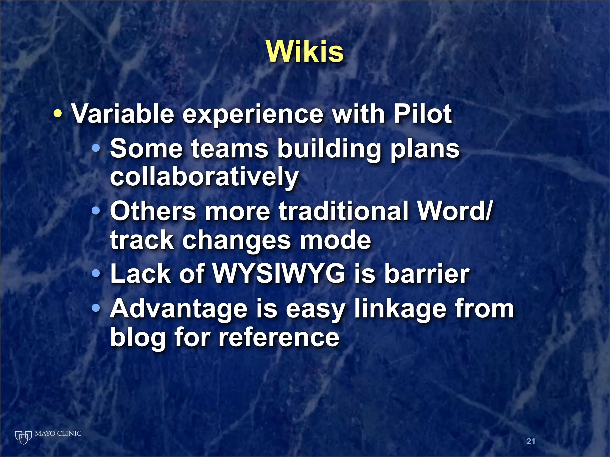 Presentation at Ragan Workshop