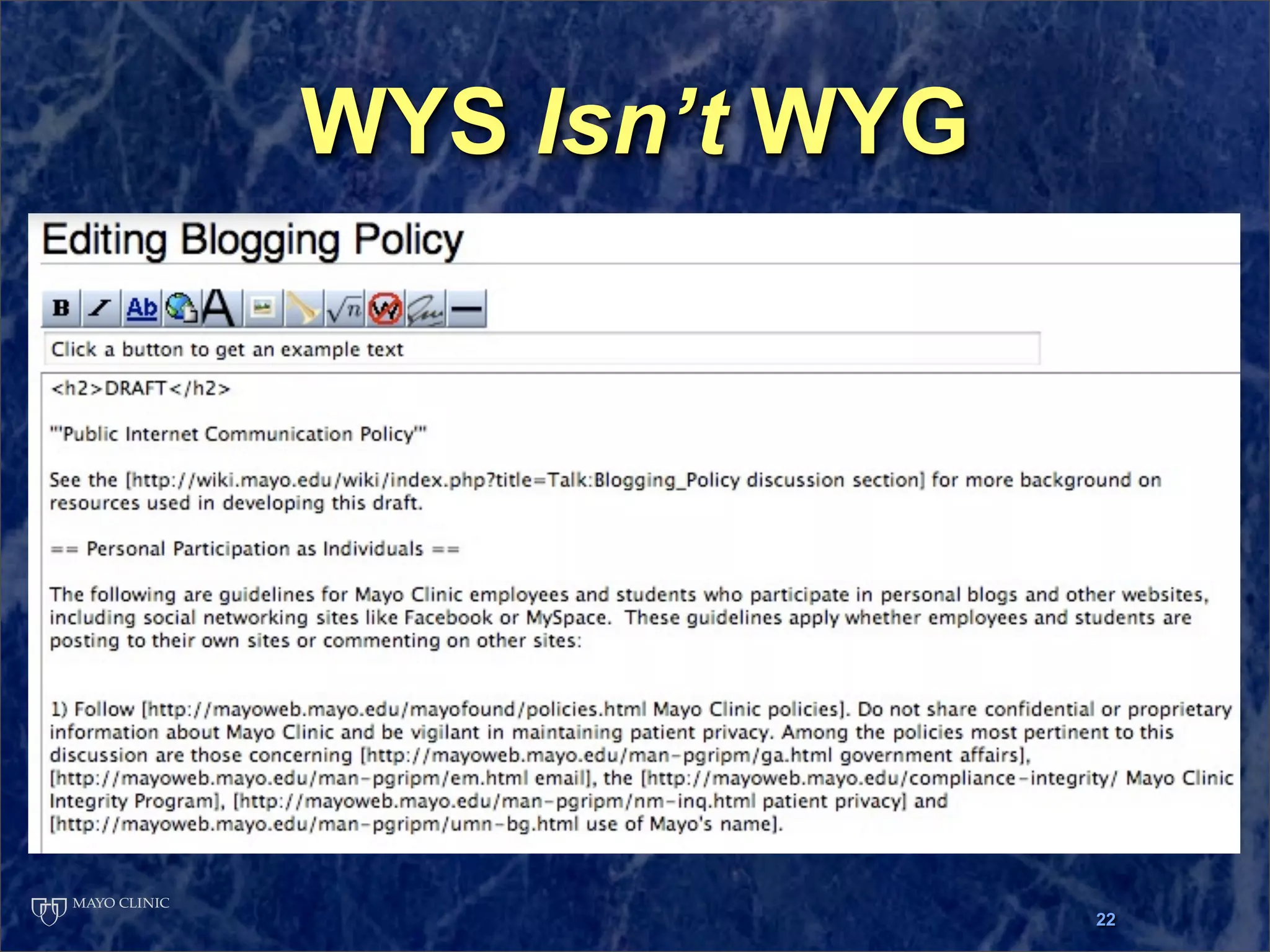 Presentation at Ragan Workshop