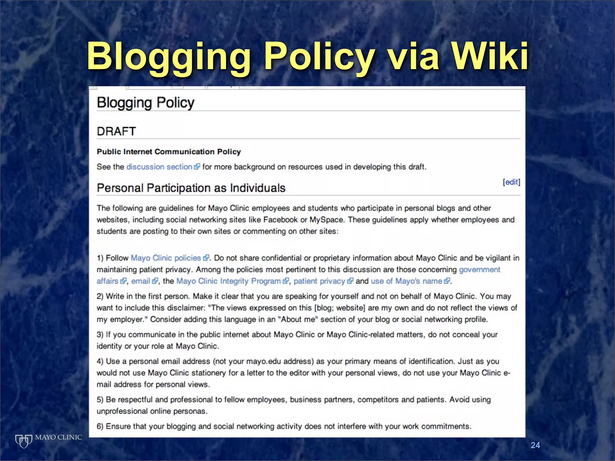 Presentation at Ragan Workshop