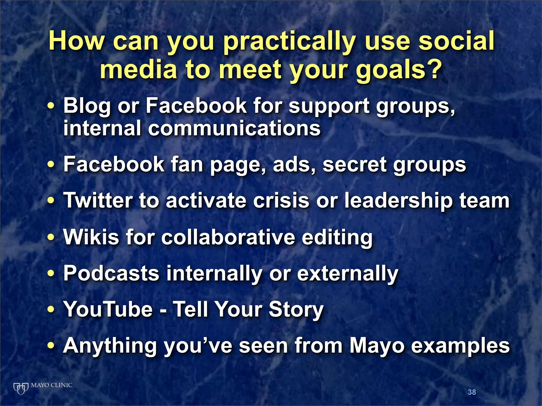 Presentation at Ragan Workshop