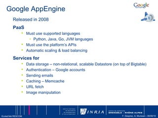 VirtualisationApacheweb serversimulationPropriétés IsolementVM2VM1?MachinevirtuelleMachinevirtuelleCrédits: T. Priol, INRIA