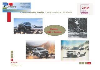 « Développement durable »/ espaces naturels : 15 affaires




                                 Plaintes
                            « FNE » fondées




                                                            45
 