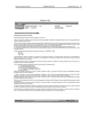 Lunes 6 de junio de 2016 DIARIO OFICIAL (Primera Sección) 73
 