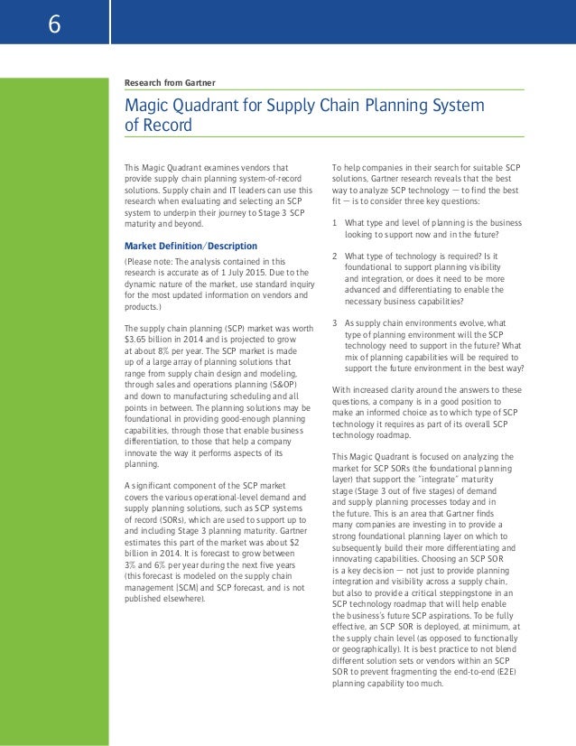 Blueridge Gartner Supply Chain Planning Magic Quadrant 16 Report Blueridge Gartner Supply Chain Planning Magic Quadrant 16 Report