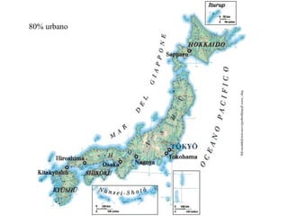 80% urbano

http://www.globalgeografia.com/asia/giappone.jpg

 