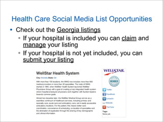 Georgia Hospital Association on Health Care Social Media