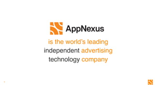2
is the world’s leading
independent advertising
technology company!
 