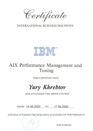 IBM AIX Performance Management and Tuning