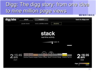 Digg: The digg story: from one idea to nine million page views 
